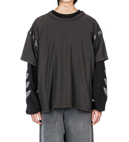 TAPED SEAM T-SHIRT CHARCOAL