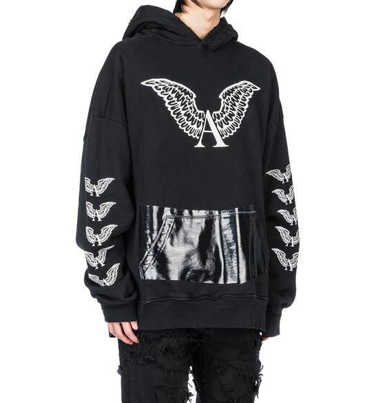 MELT LOCK LOGO HOODIE VINTAGE BLACK