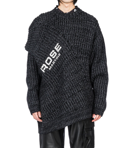 ENGINEERED FISHERMAN RIB JUMPER GREY
