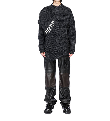 ENGINEERED FISHERMAN RIB JUMPER GREY