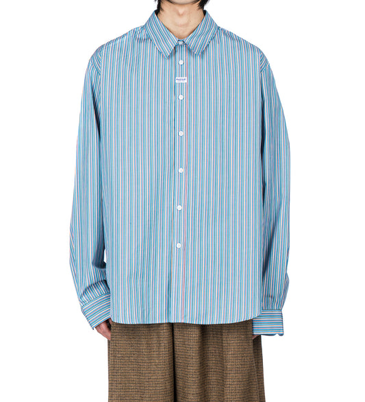 CLASSIC SHIRT BLUE/ORANGE STRIPES