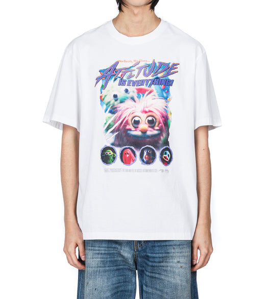 ATTITUDE PRINT CLASSIC T-SHIRT WHITE