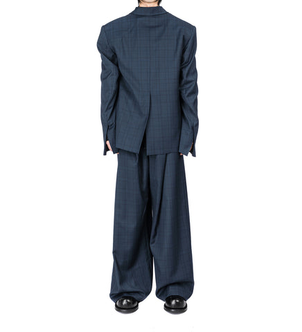 FOLDED TROUSER BLUE CHECKED