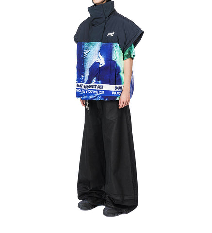 PADDED JACKET WHITE/LIME/BLUE