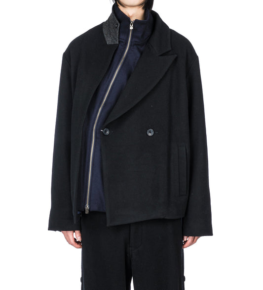 FLOWING LAYERED JACKET BLACK/NAVY