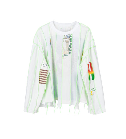 IDIOT REVERSIBLE PANELED LONG SLEEVE LARGE