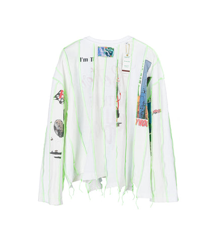 IDIOT REVERSIBLE PANELED LONG SLEEVE LARGE