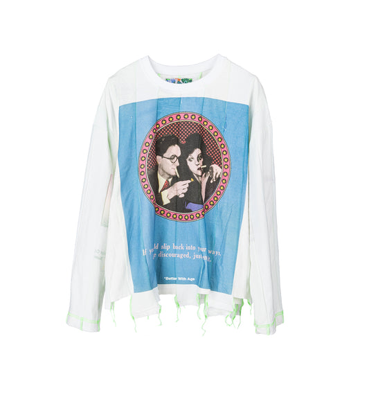 IDIOT REVERSIBLE PANELED LONG SLEEVE LARGE