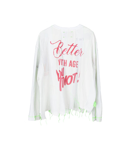 IDIOT REVERSIBLE PANELED LONG SLEEVE LARGE
