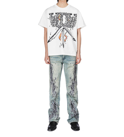 SCRATCHED DENIM