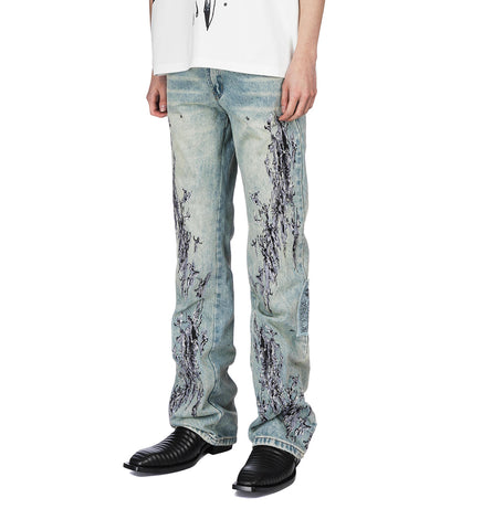 SCRATCHED DENIM