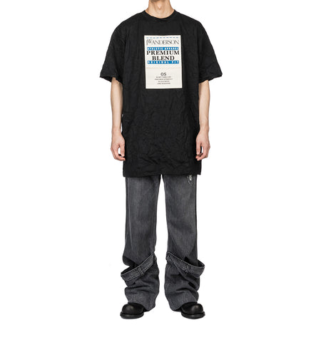 CARE LABEL LONG T-SHIRT BLACK