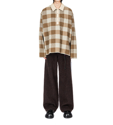 WIDE LEG PANT BROWN