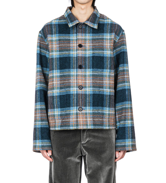 BILL CROPPED WORKWEAR JACKET TARTAN CHECK