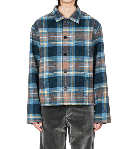 BILL CROPPED WORKWEAR JACKET TARTAN CHECK