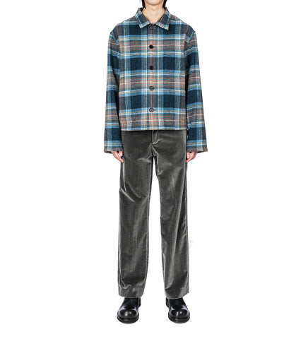 BILL CROPPED WORKWEAR JACKET TARTAN CHECK