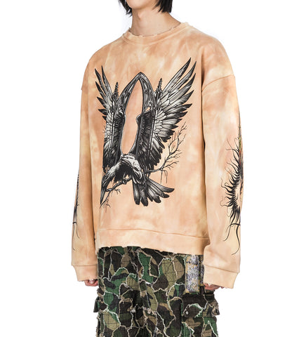 SOARING WINDOW CREWNECK SWEATER TAN