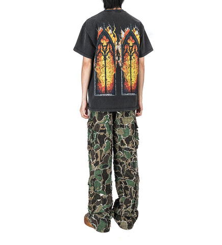 WASHED CAMO CARGO PANT OLIVE