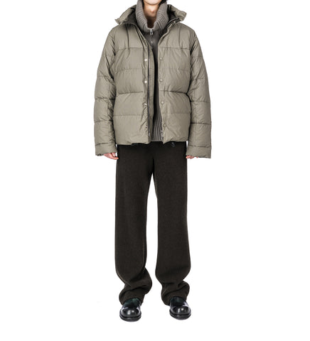 MICHEL EXAGGERATED RIB CASHMERE HALF ZIP WEIMARANER GREY