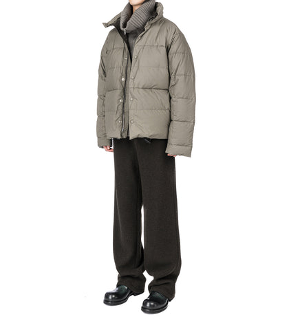 MICHEL EXAGGERATED RIB CASHMERE HALF ZIP WEIMARANER GREY