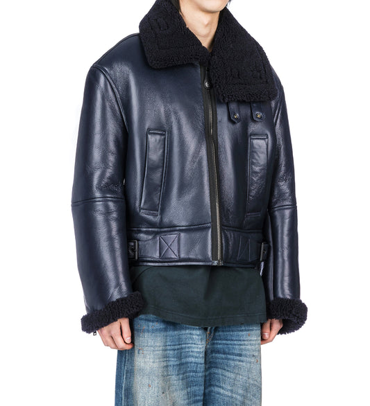 LHOVY MATT SHEARLING NAVY BLUE