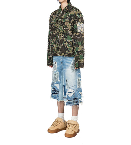 CAMO TRUCKER JACKET OLIVE