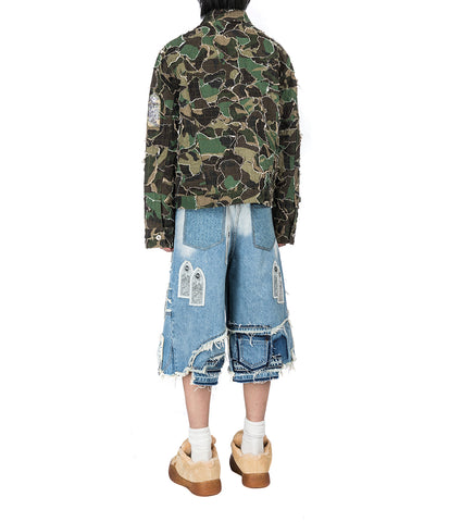 CAMO TRUCKER JACKET OLIVE