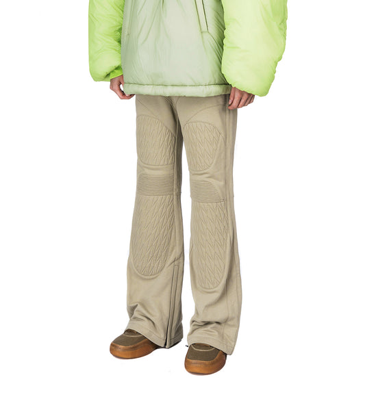 QUILTED BIKER SWEATPANTS LIGHT GREEN