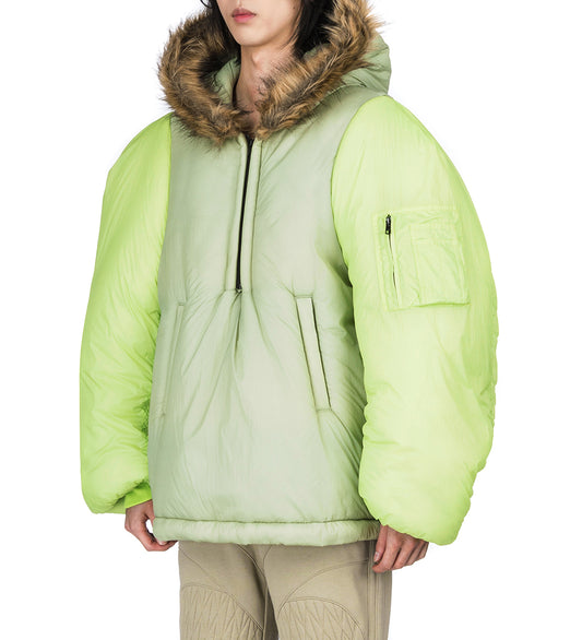 HALF-ZIP ANORAK GREEN
