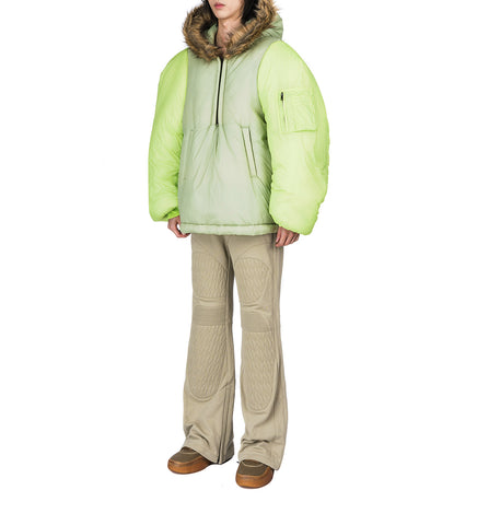 QUILTED BIKER SWEATPANTS LIGHT GREEN