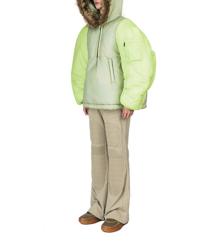 QUILTED BIKER SWEATPANTS LIGHT GREEN