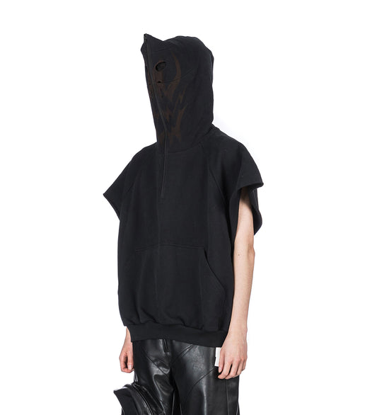 SLEEVELESS TN1 HOODIE BLACK
