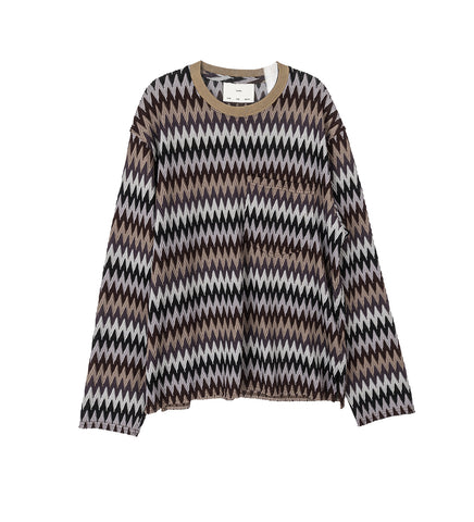 CREW NECK PULLOVER BROWN