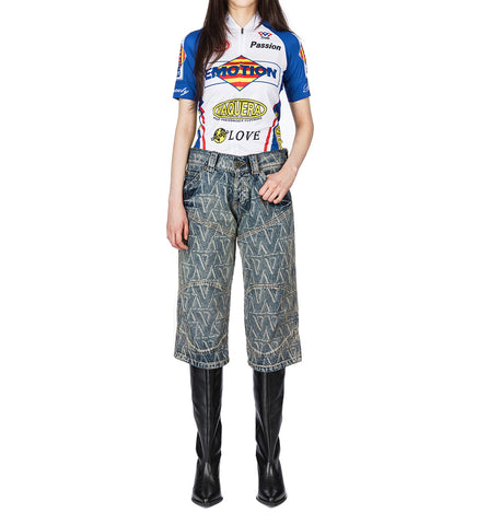 EMOTION CYCLING JERSEY WHITE/BLUE/YELLOW