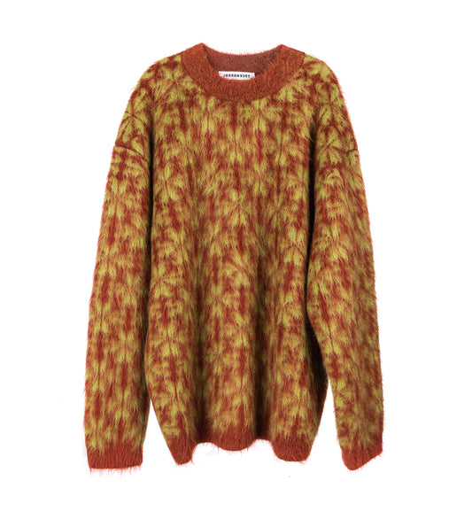 CREW NECK KNIT RED/GREEN