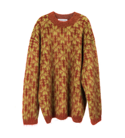 CREW NECK KNIT RED/GREEN