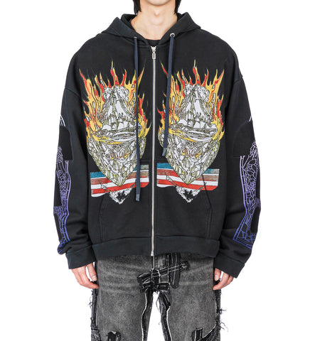ENGULFED MEMORIES ZIP UP COAL