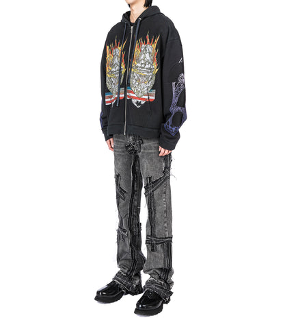 ENGULFED MEMORIES ZIP UP COAL