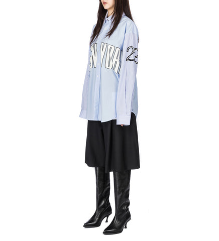 SLOUCHY BUTTON DOWN BLUE