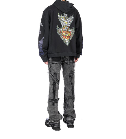 ENGULFED MEMORIES ZIP UP COAL