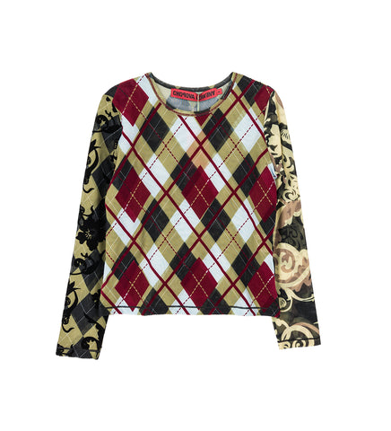 HOOK FLOCKED MESH LS TOP YELLOW