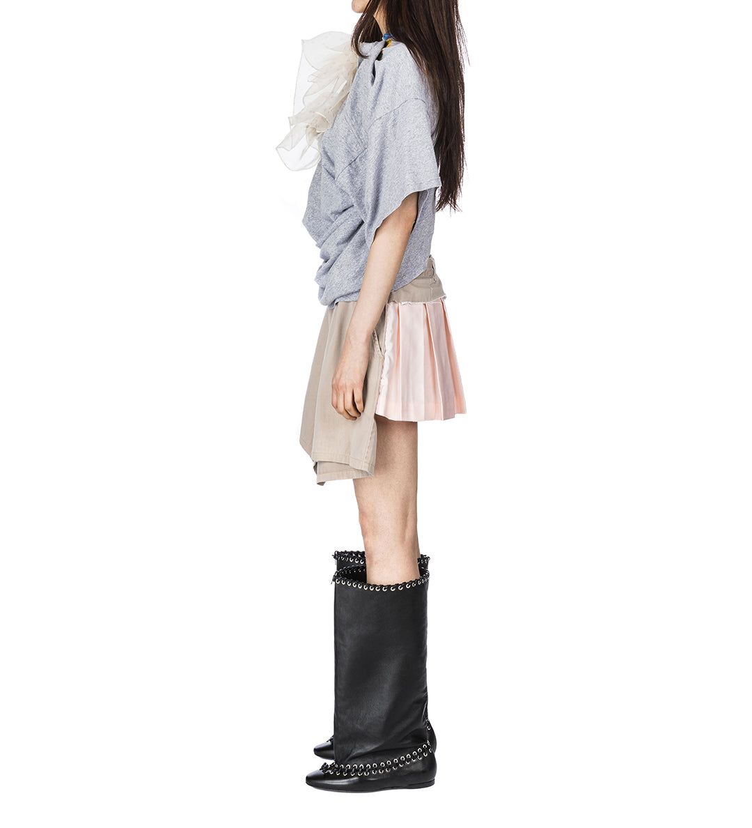【IONSEOUL】Babian StripeCargo Skirt + Leg Warmer Set 4FM318 Maxiband-legwarmers-