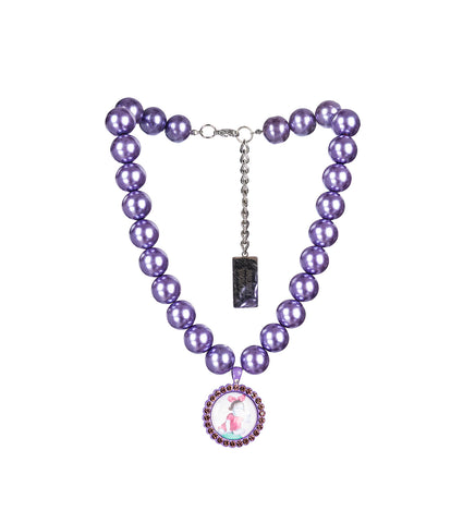 PURPLE PEARL NECKLACE PURPLE