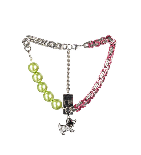 PATCHWORK CHARM NECKLACE MULTI