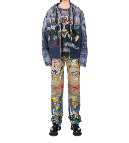 STAR ZIP UP LAVENDER MULTI