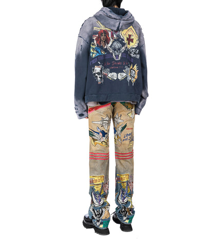 STAR ZIP UP LAVENDER MULTI