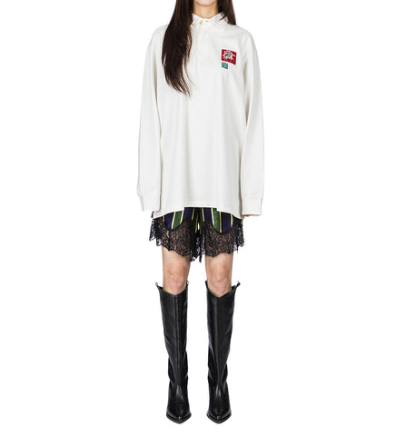 OVERSIZED RUGBY SHIRT WHITE