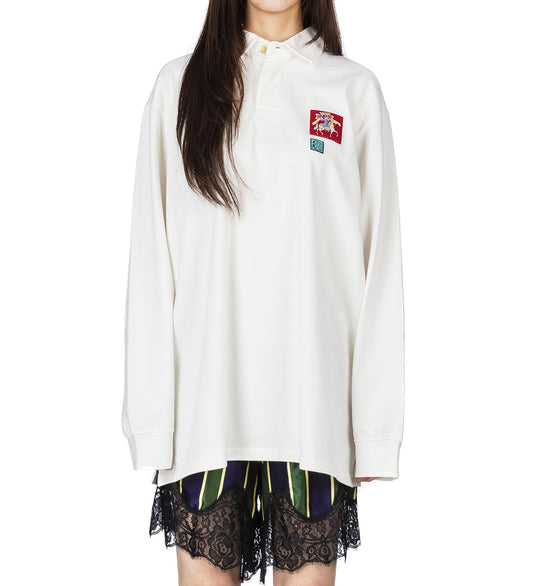 OVERSIZED RUGBY SHIRT WHITE