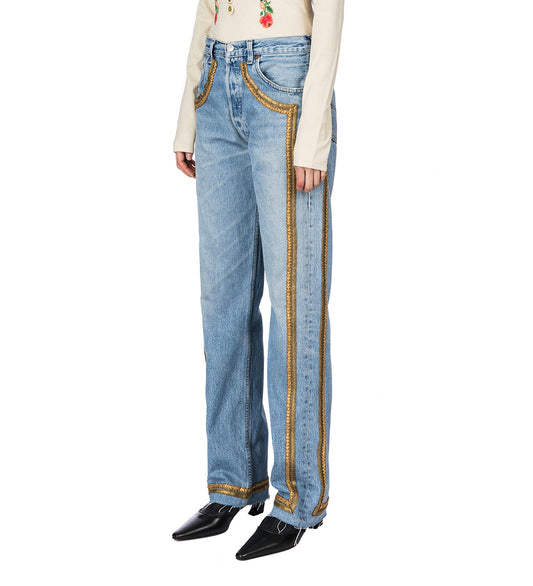 RECONSTITUTED DENIM BULLION JEAN BLUE S