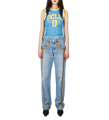 RECONSTITUTED DENIM BULLION JEAN BLUE S